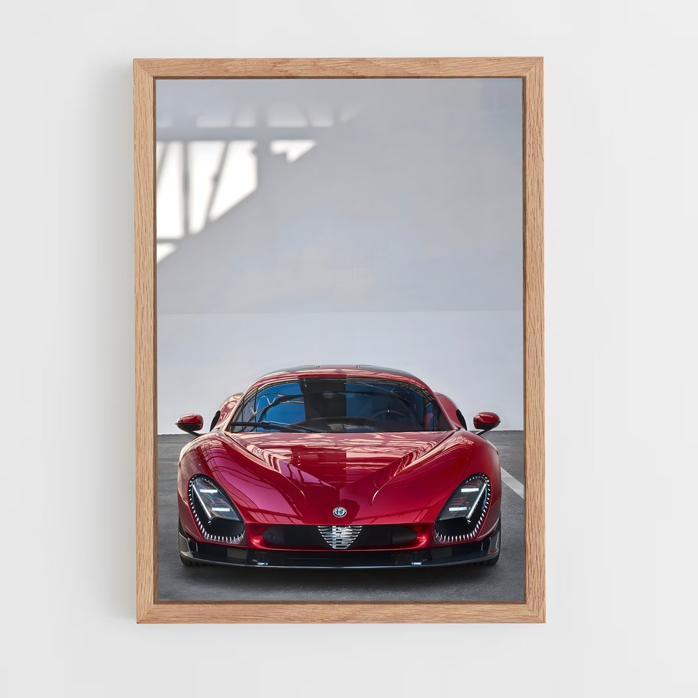 Poster Stradale D'une Rouge – affiche Alfa Romeo (vue 4)